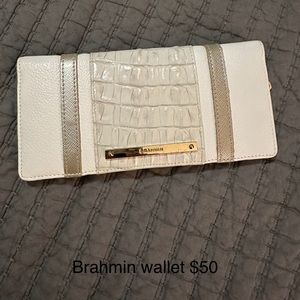 Brahmin wallet-white